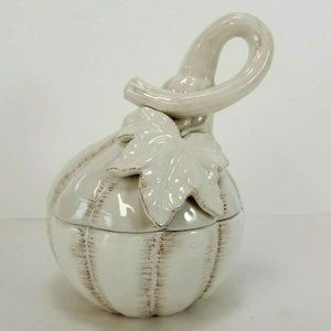 Mikasa Pumpkin Shape Covered Soup Bowl Fall Decor